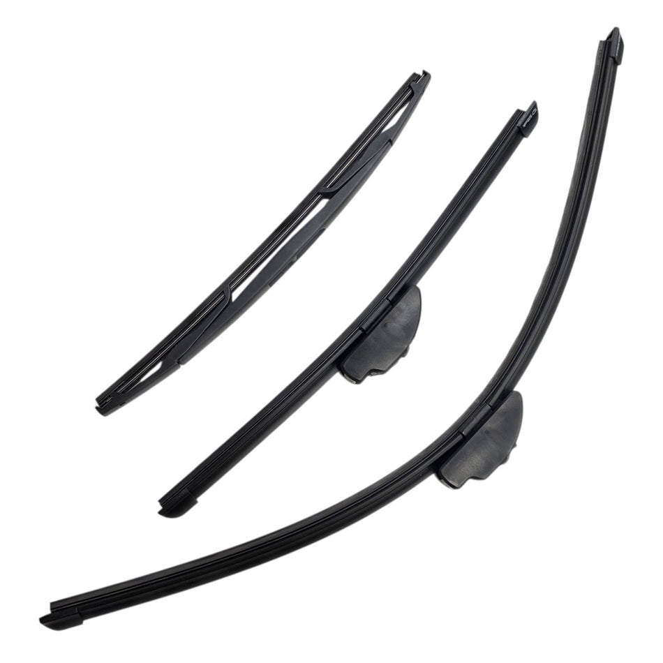 Silbak Front & Rear Wiper Blade Set, Compatible with Honda CR-V CRV 2007-2012, Driver Side 26" (650mm), Passenger Side 17" (430mm), Rear 14" (350mm)