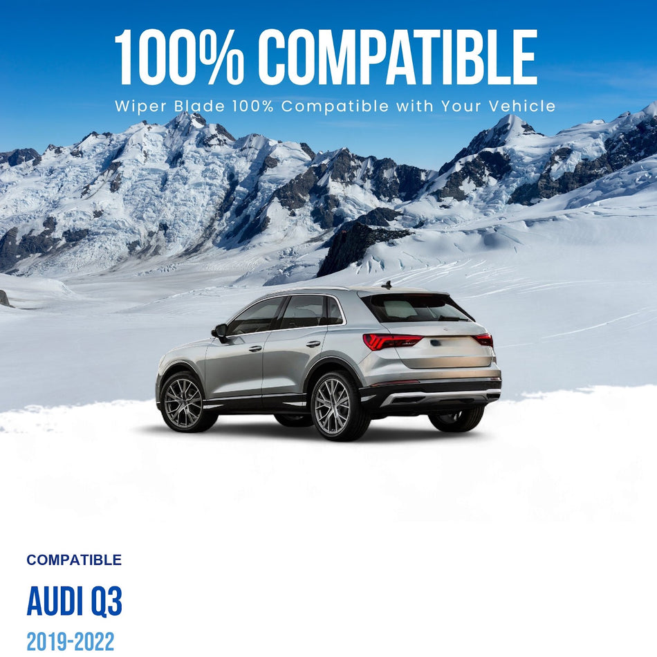 MAXTEL Rear Wiper Blade & Arm, Compatible with Audi Q3 2019-2022, 14" (360mm) (OEM: 8W9955407 83A955425 4G9955205)