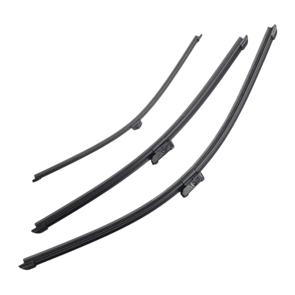 Silbak Front & Rear Wiper Blade Set, Compatible with Audi A4 Allroad 2017-2019, Driver Side 24" (600mm), Passenger Side 20" (500mm), Rear 15" (380mm) (OEM: 8W1998002)