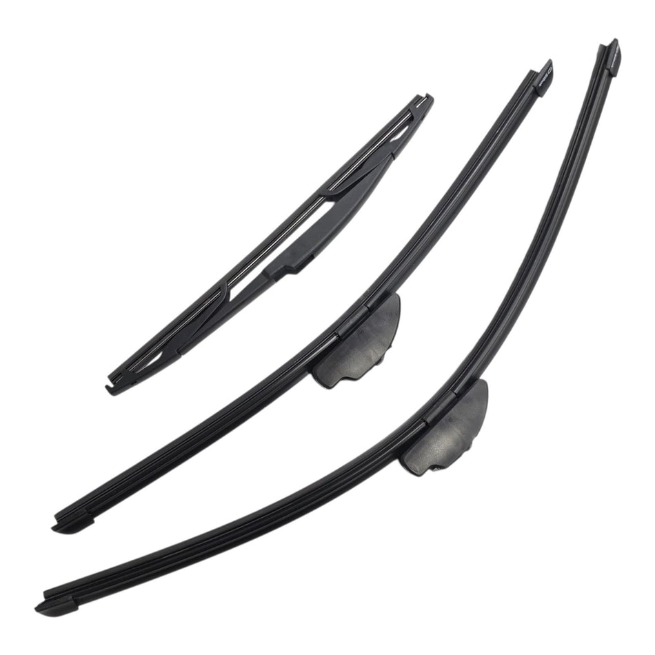 Silbak Front & Rear Wiper Blade Set, Compatible with Dodge Journey 2009-2020, Driver Side 24" (600mm), Passenger Side 19" (480mm), Rear 12" (300mm)