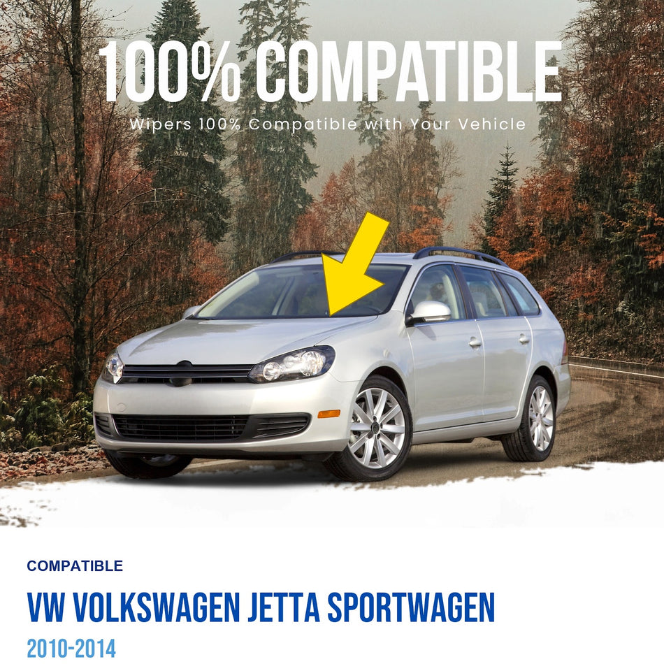 MAXTEL Front Wiper Arm, Compatible with VW Volkswagen Jetta Sportwagen 2010-2014