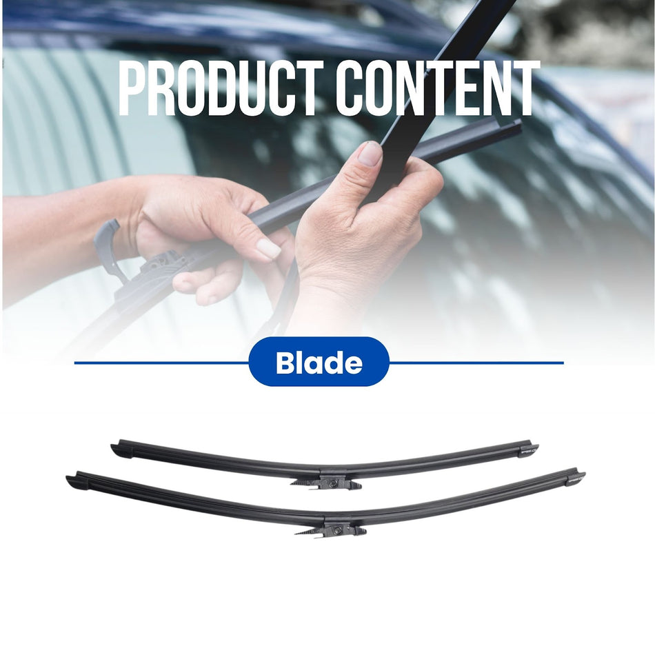 Silbak MUSON PRO Front Windshield Wiper Blade Set compatible with BMW 4 Series F36 Gran Coupe 2014-2020 Driver Side 24 in (600 mm) Passenger Side 18 in (450 mm) 61612349870
