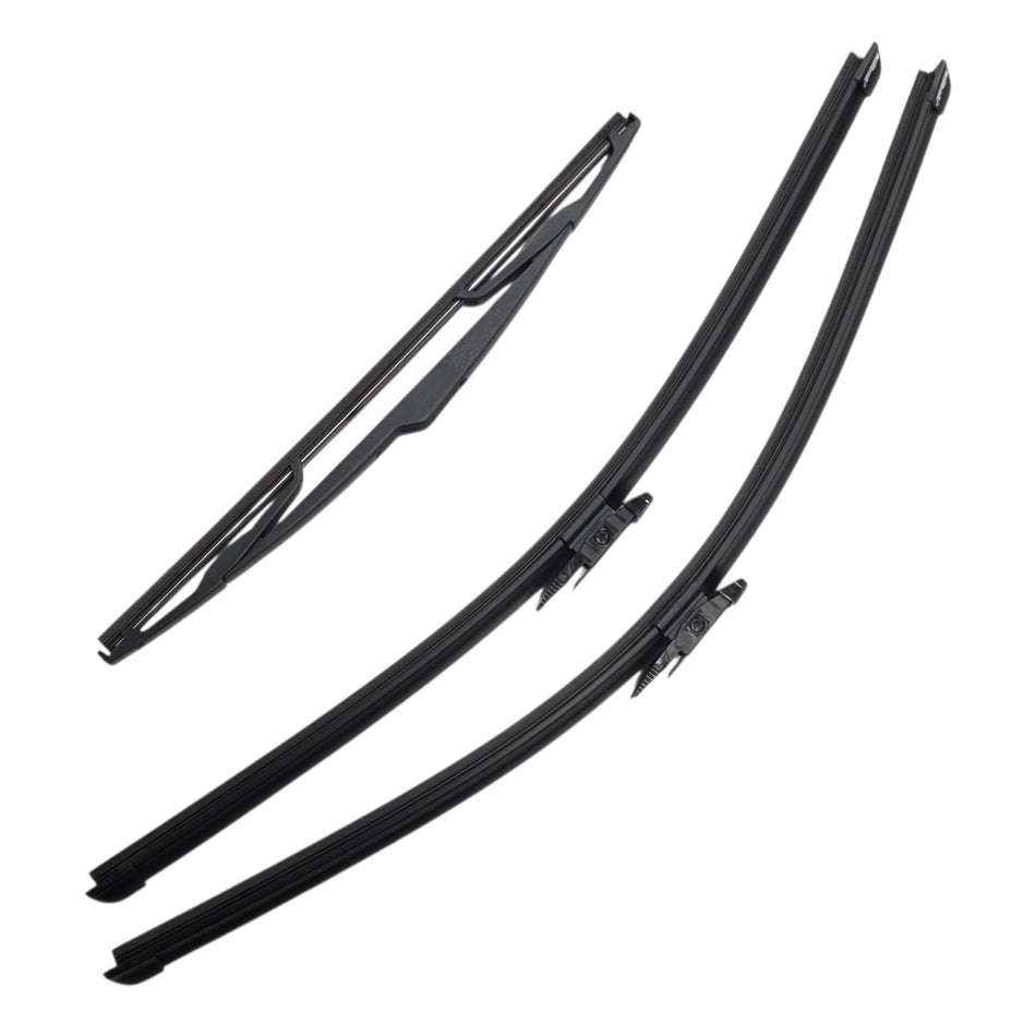 Silbak Front & Rear Wiper Blade Set, Compatible with Volvo XC90 2012-2014, Driver Side 24" (600mm), Passenger Side 22" (550mm), Rear 14" (350mm) (OEM: 32237899)