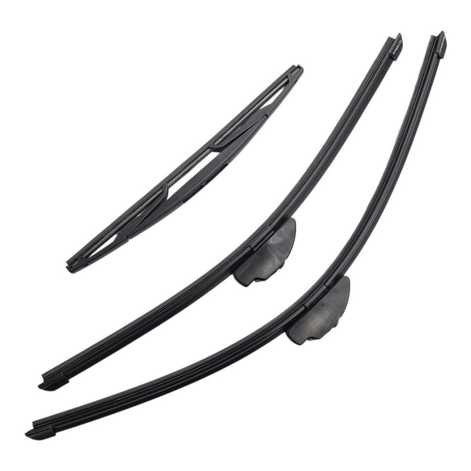 Silbak Front & Rear Wiper Blade Set, Compatible with Mitsubishi Eclipse Cross 2022-2027, Driver Side 24" (600mm), Passenger Side 20" (500mm), Rear 13" (330mm)