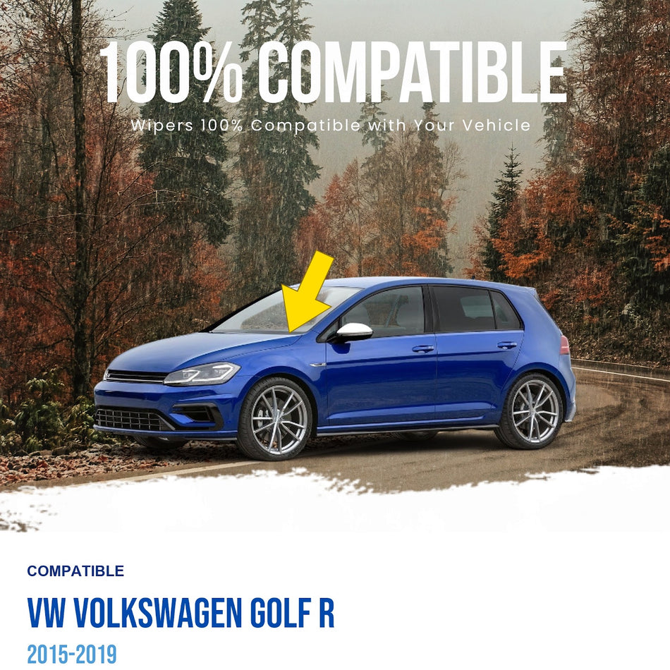 MAXTEL Front Wiper Arm, Compatible with VW Volkswagen Golf R 2015-2019
