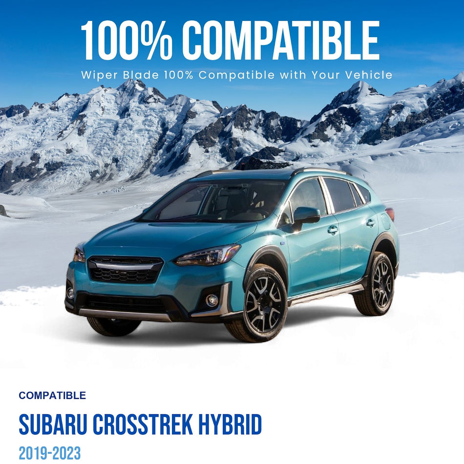 Silbak Front & Rear Wiper Blade Set, Compatible with Subaru Crosstrek Hybrid 2019-2023, Driver Side 26" (650mm), Passenger Side 16" (400mm), Rear 13" (330mm)