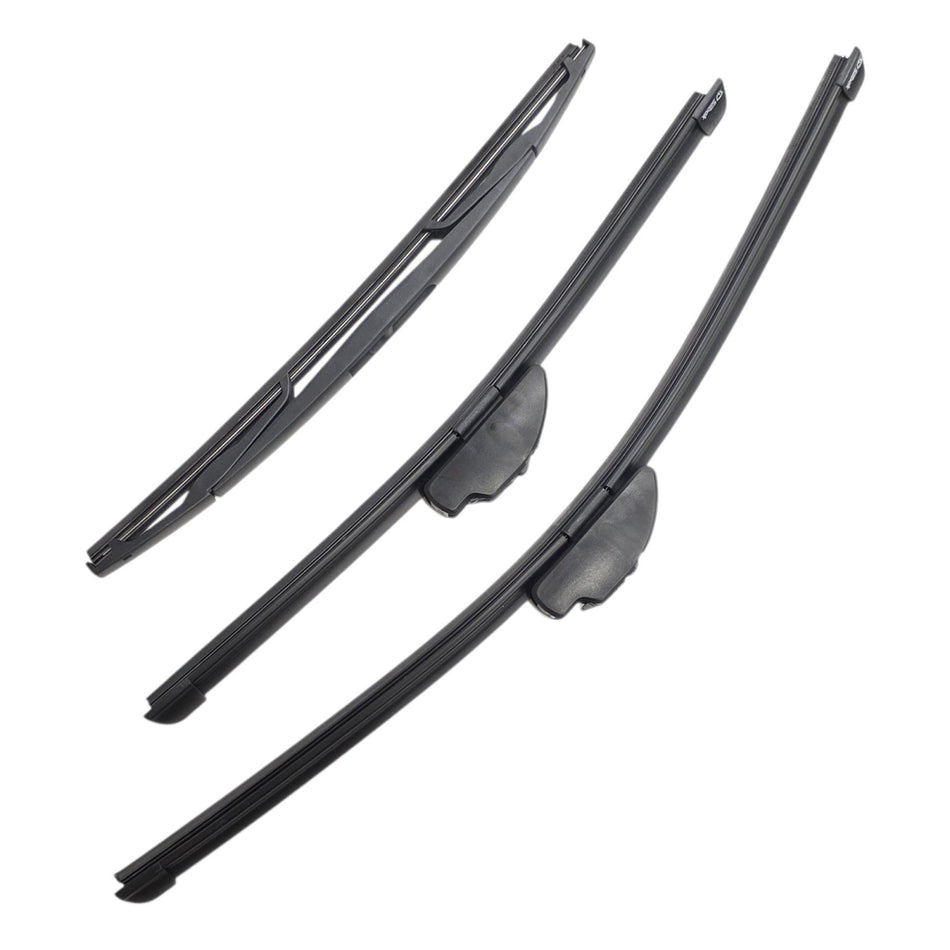 Silbak Front & Rear Wiper Blade Set, Compatible with Honda Fit 2007-2008, Driver Side 21" (530mm), Passenger Side 15" (380mm), Rear 14" (350mm)