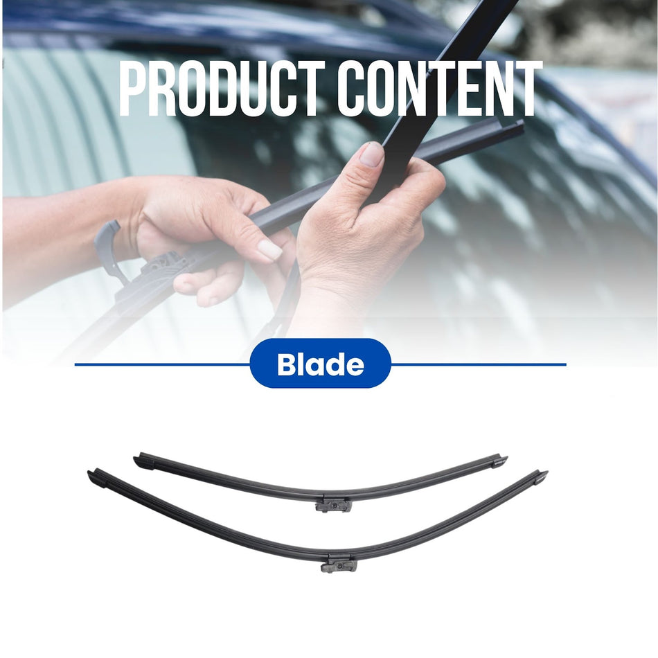 Silbak Front Wiper Blade Set, Compatible with Mazda CX-9 CX9 2016-2023, Driver Side 24" (600mm), Passenger Side 18" (450mm)