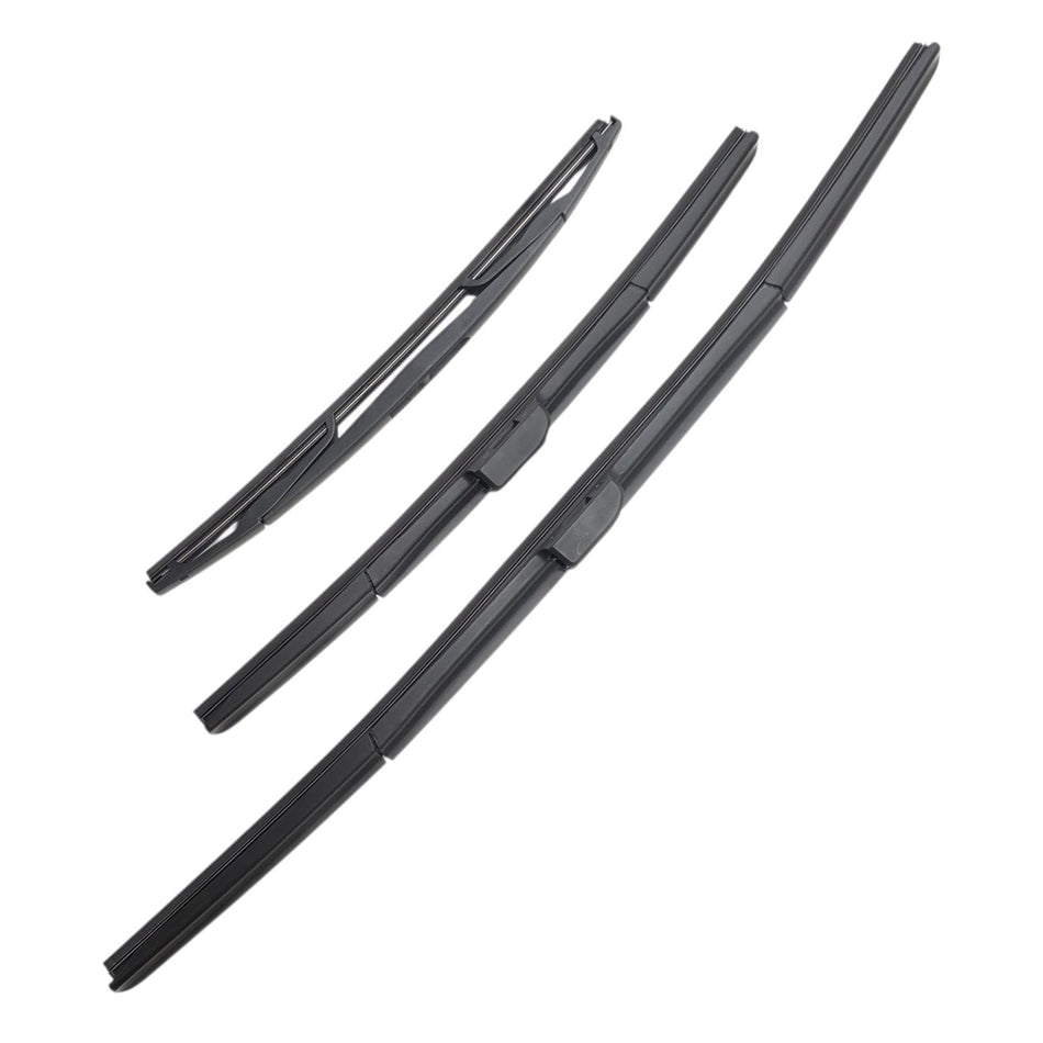 MAXTEL 26"+17" Front Wiper Blade Set Bundle with Silbak 14" Rear Wiper Blade, Compatible with Honda CR-V CRV 2007-2012, Driver Side 26" (650mm), Passenger Side 17" (430mm), Rear 14" (350mm)