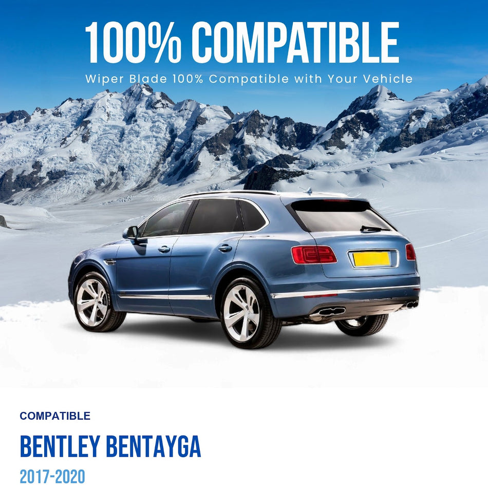 Silbak Rear Wiper Blade, Compatible with Bentley Bentayga 2017-2020, 16" (400mm) (OEM: 8K9955425)