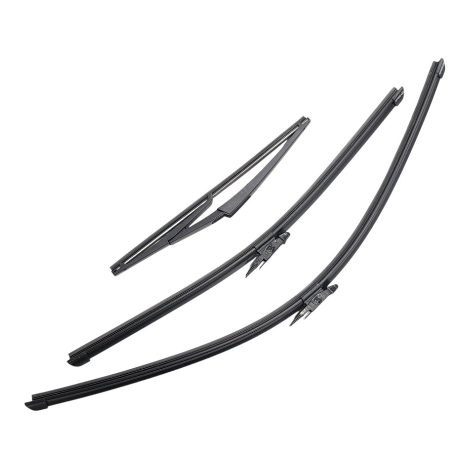 Silbak Front & Rear Wiper Blade Set, Compatible with Mercedes-Benz GL Class 2007-2012, Driver Side 28" (700mm), Passenger Side 21" (530mm), Rear 12" (300mm) (OEM: A2518200845)