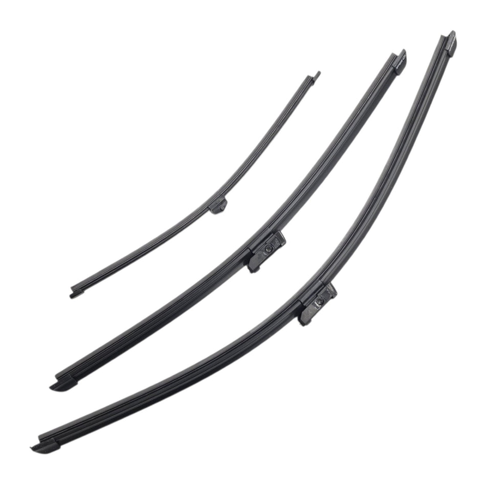 Silbak Front & Rear Wiper Blade Set, Compatible with Audi Q5 2013-2017, Driver Side 24" (600mm), Passenger Side 20" (500mm), Rear 13" (330mm) (OEM: 8R1998002)