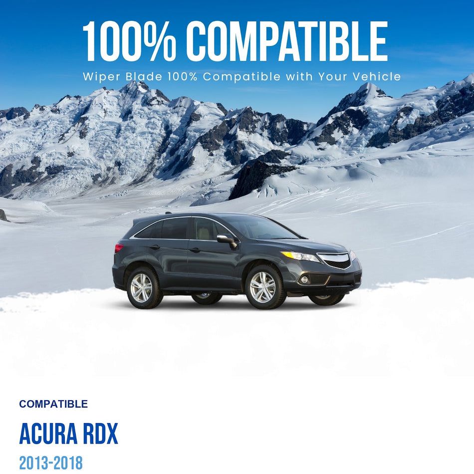 MAXTEL Front Wiper Blade Set, Compatible with Acura RDX 2013-2018, Driver Side 26" (650mm), Passenger Side 16" (400mm)