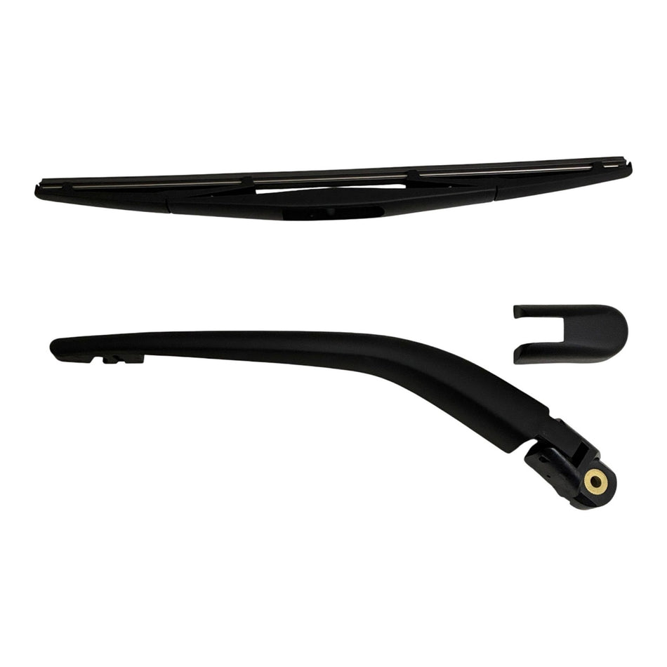 MAXTEL Rear Wiper Blade & Arm Compatible with Honda Fit 2015-2020, 13.78 in (350 mm) Black, Quick-Clip Adaptor, Graphite-Coated Wiper Strips, 1-Year Manufacturer Warranty