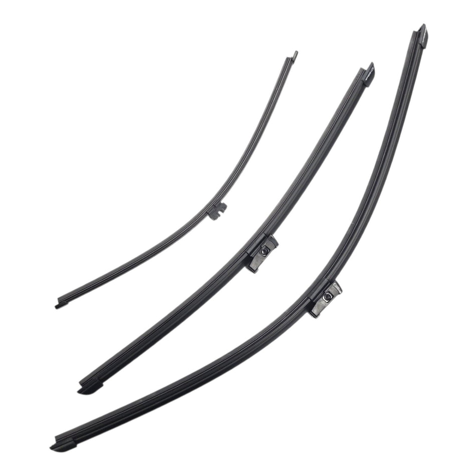 Silbak Front & Rear Wiper Blade Set, Compatible with Volvo C30 2007-2009, Driver Side 26" (650mm), Passenger Side 20" (500mm), Rear 16" (400mm) (OEM: 32341313)