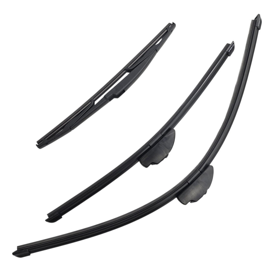 Silbak Front & Rear Wiper Blade Set, Compatible with Jeep Cherokee KL 2014-2018, Driver Side 26" (650mm), Passenger Side 18" (450mm), Rear 14" (350mm)