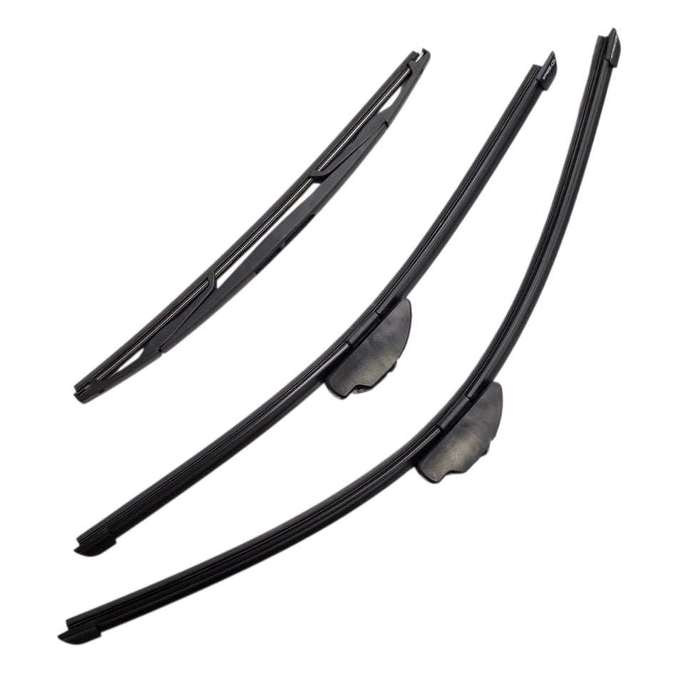 Silbak Front & Rear Wiper Blade Set, Compatible with Infiniti FX35 FX37 2009-2013, Driver Side 24" (600mm), Passenger Side 19" (480mm), Rear 14" (350mm)