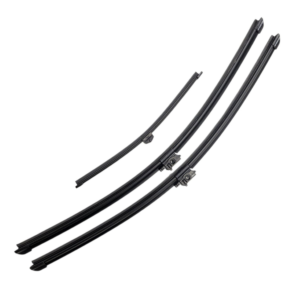 Silbak Front & Rear Wiper Blade Set, Compatible with Mercedes-Benz GLC 2020-2022, Driver Side 22" (550mm), Passenger Side 22" (550mm), Rear 11" (280mm) (OEM: A2058205700)