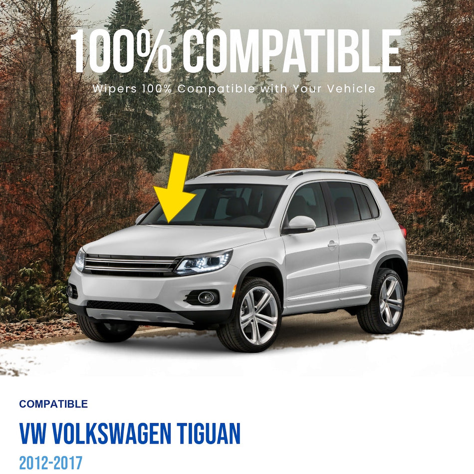 MAXTEL Front Wiper Arm, Compatible with VW Volkswagen Tiguan 2012-2017
