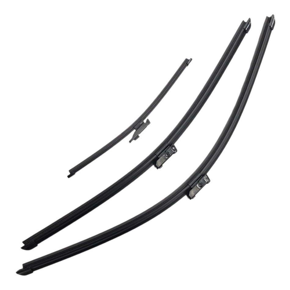 Silbak Front & Rear Wiper Blade Set, Compatible with VW Volkswagen Tiguan 2025-2028, Driver Side 25" (635mm), Passenger Side 22" (550mm), Rear 12" (300mm) (OEM: 57N955425)