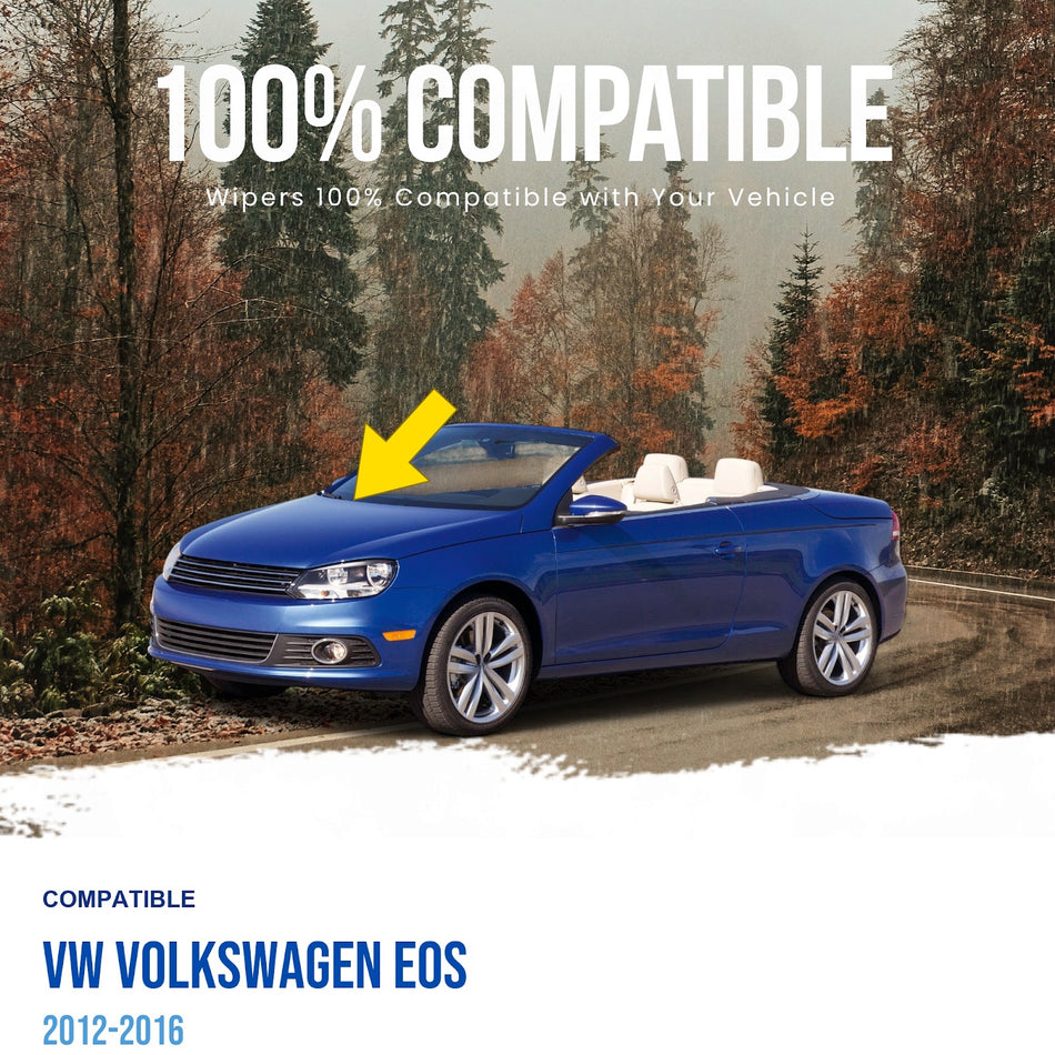 MAXTEL Front Wiper Arm, Compatible with VW Volkswagen EOS 2012-2016