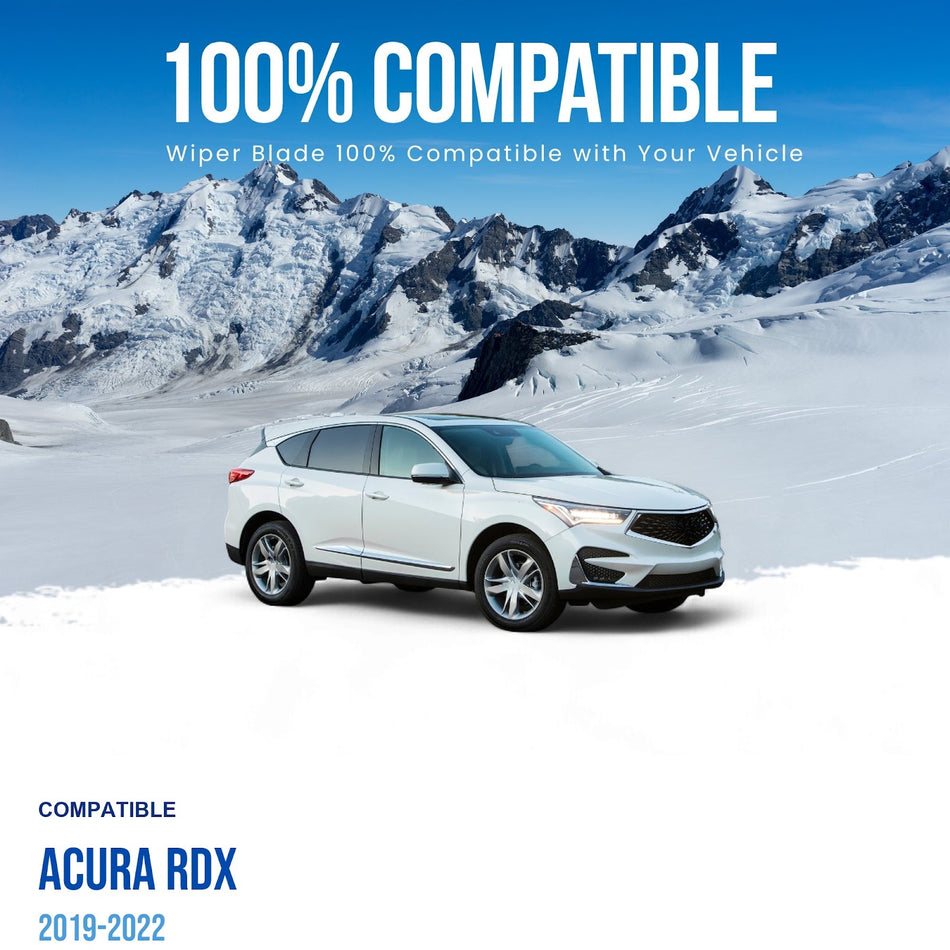 MAXTEL Front Wiper Blade Set, Compatible with Acura RDX 2019-2022, Driver Side 26" (650mm), Passenger Side 18" (450mm)
