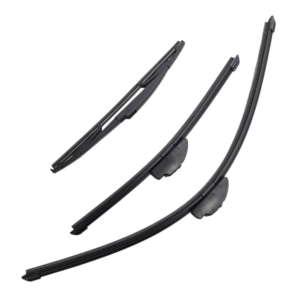 Silbak Front & Rear Wiper Blade Set, Compatible with Mazda 5 2011-2016, Driver Side 26" (650mm), Passenger Side 16" (400mm), Rear 12" (300mm)