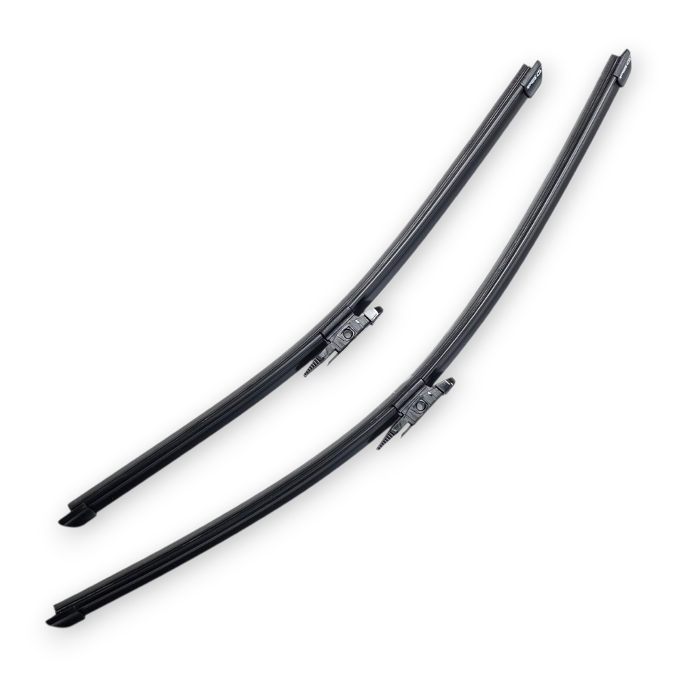 Silbak Muson Pro Flat Wiper Blades compatible with Hyundai Equus 2009-2016 Front Set of Two, Driver Side 24 in (600 mm) Passenger Side 19 in (480 mm)