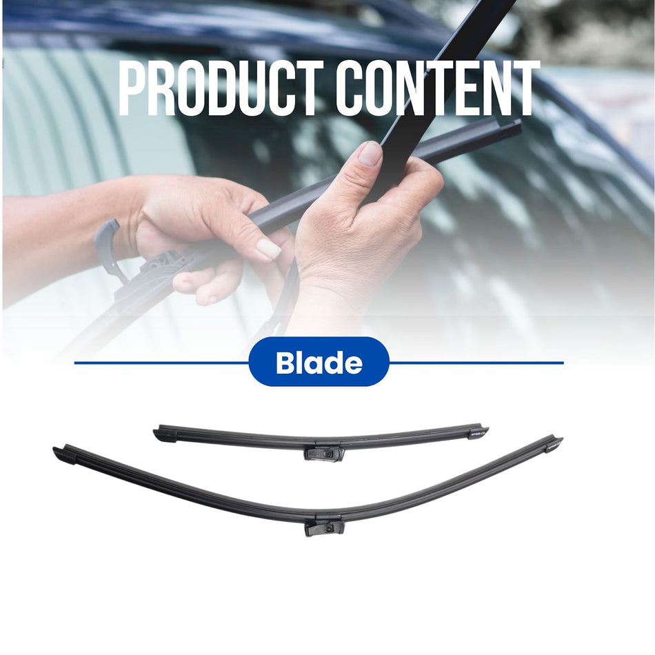 Silbak Front Wiper Blade Set, Compatible with Ford Ranger 2024-2027, Driver Side 26" (650mm), Passenger Side 16" (400mm)