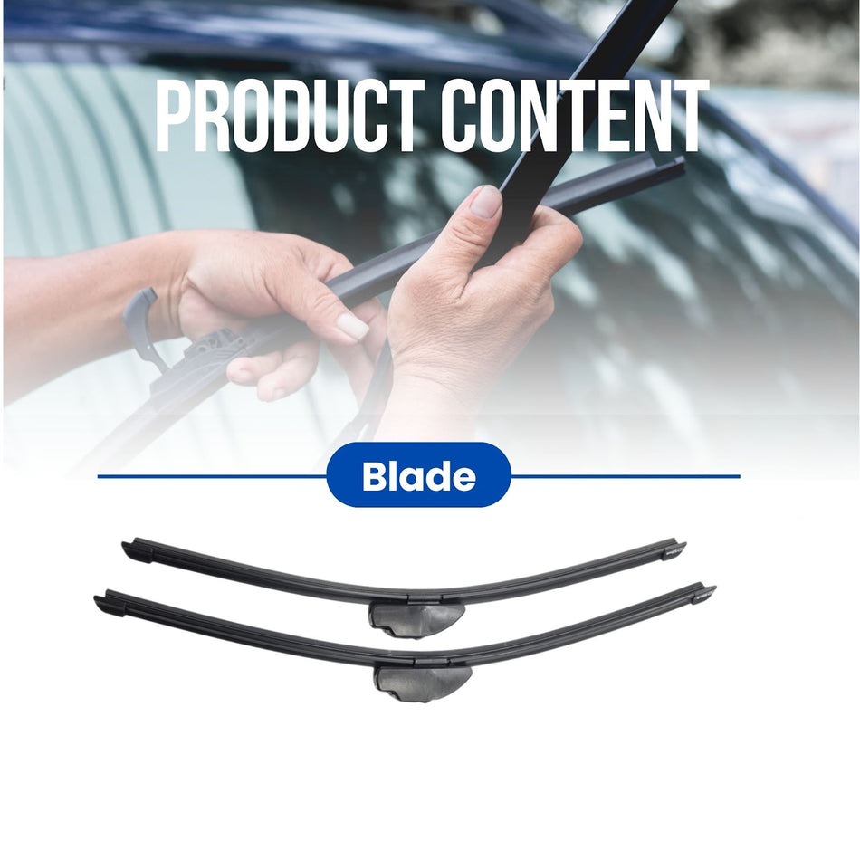 Silbak Front Wiper Blade Set, Compatible with Ford F-150 F150 2004-2008, Driver Side 22" (550mm), Passenger Side 21" (530mm)