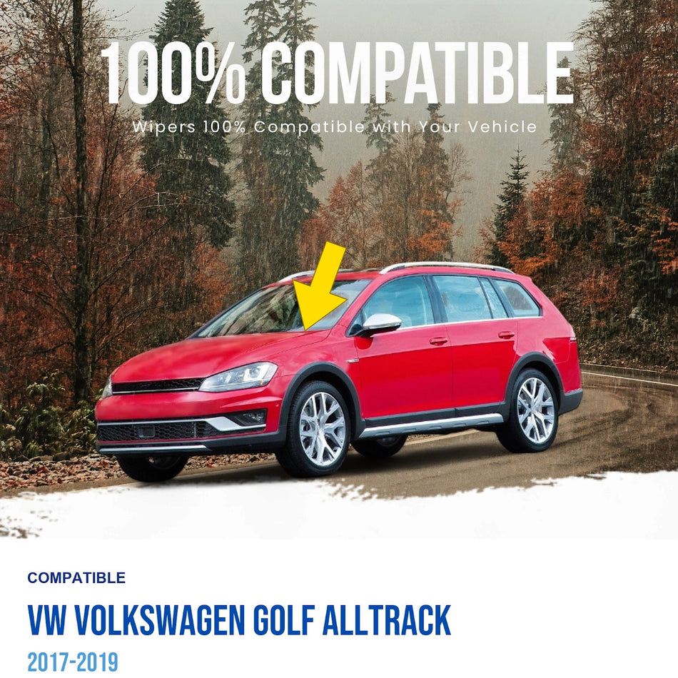 MAXTEL Front Wiper Arm, Compatible with VW Volkswagen Golf Alltrack 2017-2019