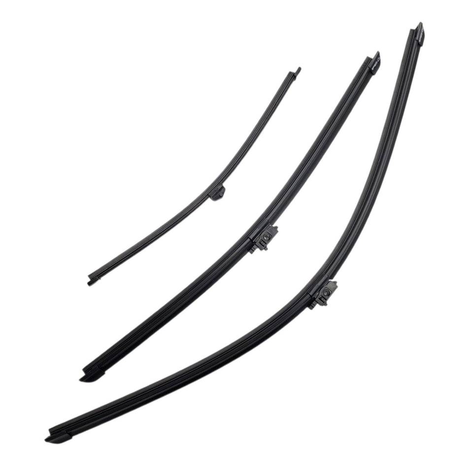 Silbak Front & Rear Wiper Blade Set, Compatible with Mercedes-Benz GLA Class 2024-2027, Driver Side 26" (650mm), Passenger Side 19" (480mm), Rear 13" (330mm) (OEM: A2478200502)