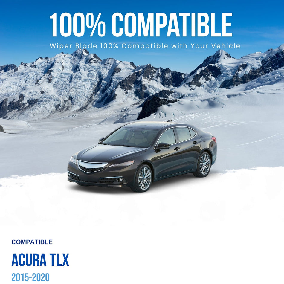 MAXTEL Front Wiper Blade 2-Piece compatible with Acura TLX 2015-2020, Driver Side 26" 650 mm, Passenger Side 17" 430 mm