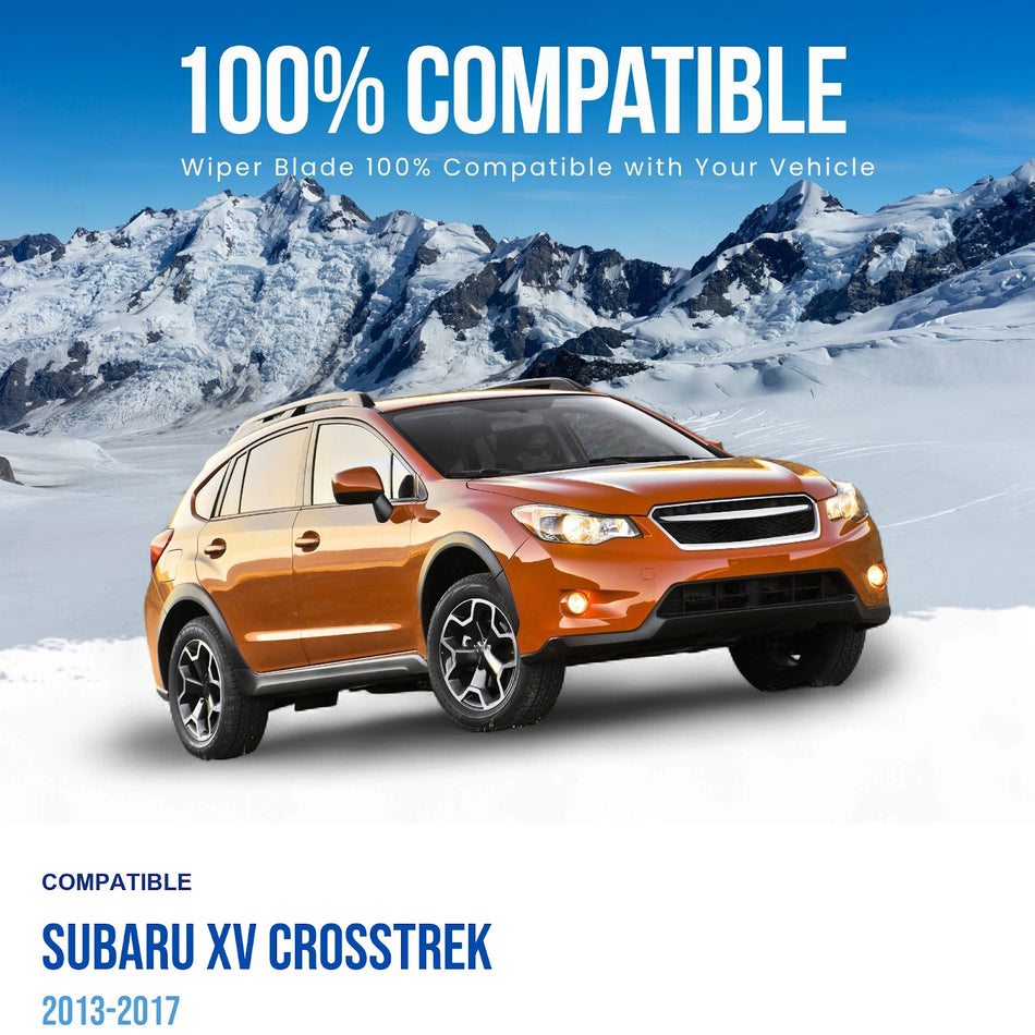 MAXTEL 26"+16" Front Wiper Blade Set Bundle with Silbak 13" Rear Wiper Blade, Compatible with Subaru XV Crosstrek 2013-2017, Driver Side 26" (650mm), Passenger Side 16" (400mm), Rear 13" (330mm)