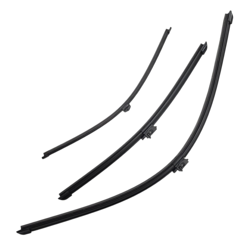 Silbak Front & Rear Wiper Blade Set, Compatible with Mercedes-Benz Metris 2016-2023, Driver Side 28" (700mm), Passenger Side 18" (450mm), Rear 16" (400mm) (OEM: A4478205400)