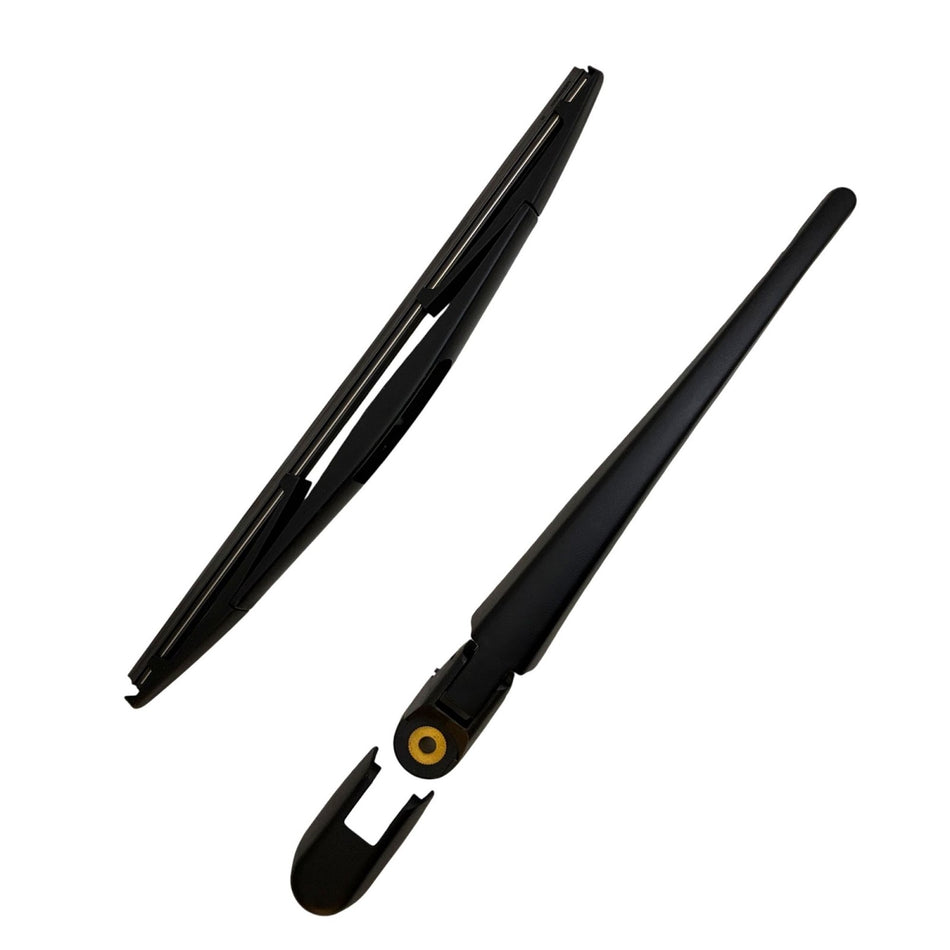 MAXTEL Rear Wiper Blade & Arm Compatible with Jeep Wrangler JL Rubicon 2018-2025, size: 12 in (305MM), Quick-Clip Adaptor, 100% Natural rubber refill, Easy installation, Black, 1-Year Manufacturer Warranty