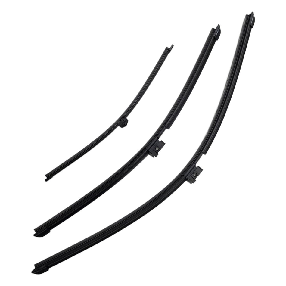 Silbak Front & Rear Wiper Blade Set, Compatible with Audi e-tron 2019-2023, Driver Side 25" (635mm), Passenger Side 20" (500mm), Rear 13" (330mm) (OEM: 4KL998002A)