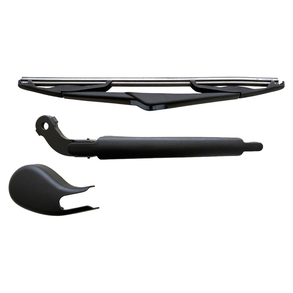 MAXTEL Rear Wiper Arm Blade & Cap Set Compatible with Ford Focus HB Hatchback 2012-2018, 12 inch (305 mm) Black, 100% Compatible, Noise-Free, 1-Year Manufacturer Warranty