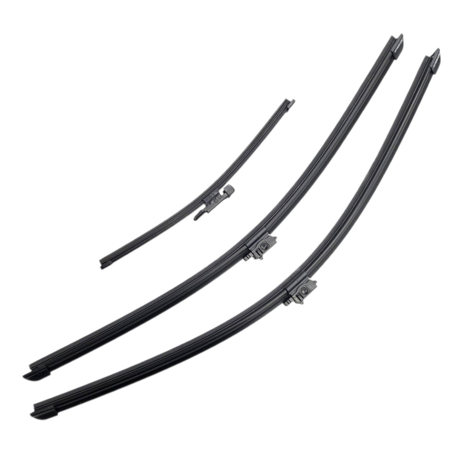 Silbak Front & Rear Wiper Blade Set, Compatible with Mercedes-Benz E-Class Wagon 2017-2019, Driver Side 24" (600mm), Passenger Side 22" (550mm), Rear 11" (280mm) (OEM: A2138205701)