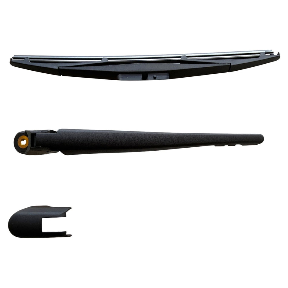 Maxtel Rear Wiper Blade & Arm compatible with BMW X5 F15 2013-2018, Size 12.4 in (315 mm), Quick-Clip Adaptor, Graphite-Coated Wiper Strips, Black, 1 Set, 1-Year Manufacturer Warranty