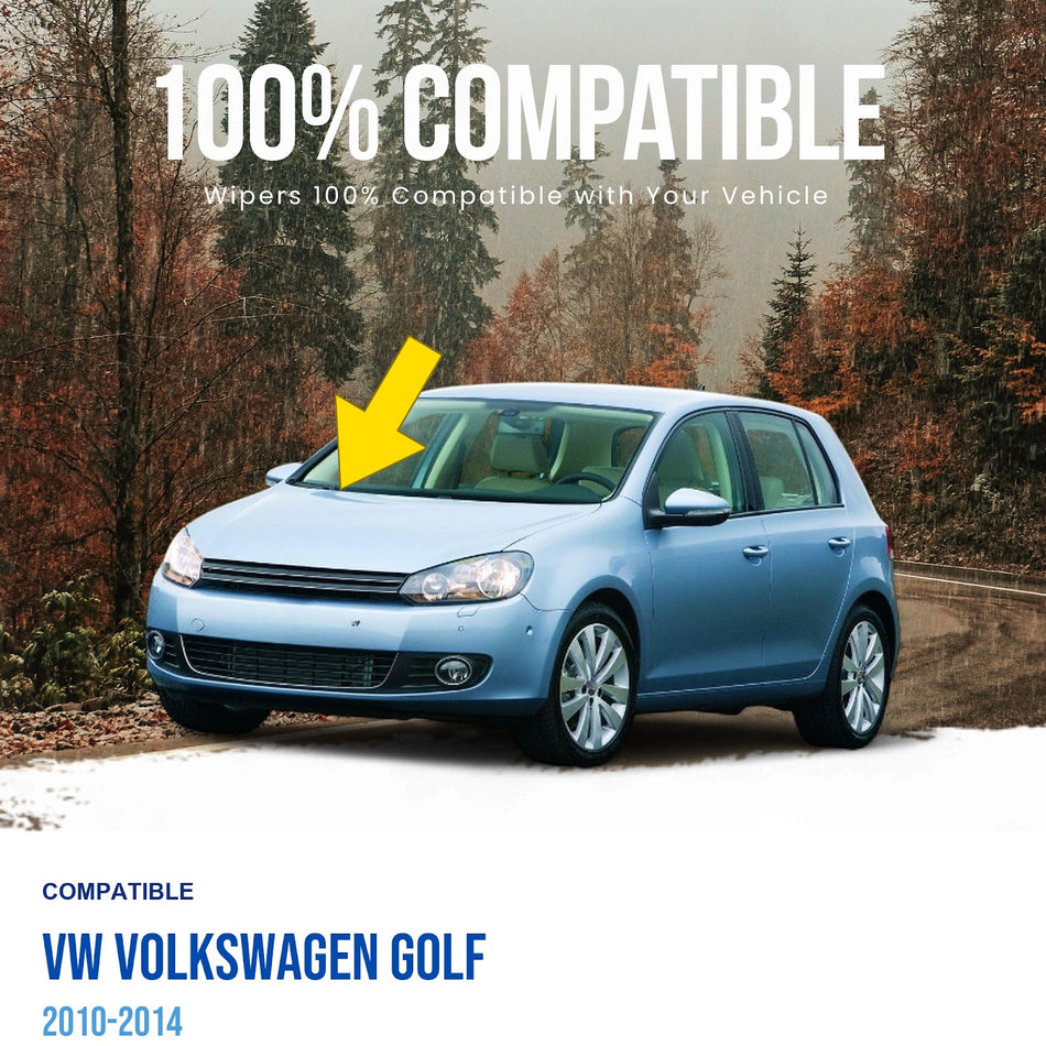 MAXTEL Front Wiper Arm, Compatible with VW Volkswagen Golf 2010-2014