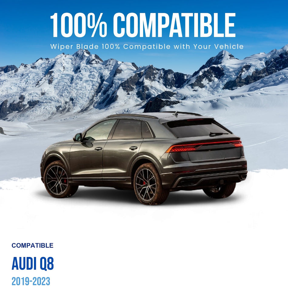 Silbak Rear Wiper Blade, Compatible with Audi Q8 2019-2023, 16" (400mm) (OEM: 4M8955425D)