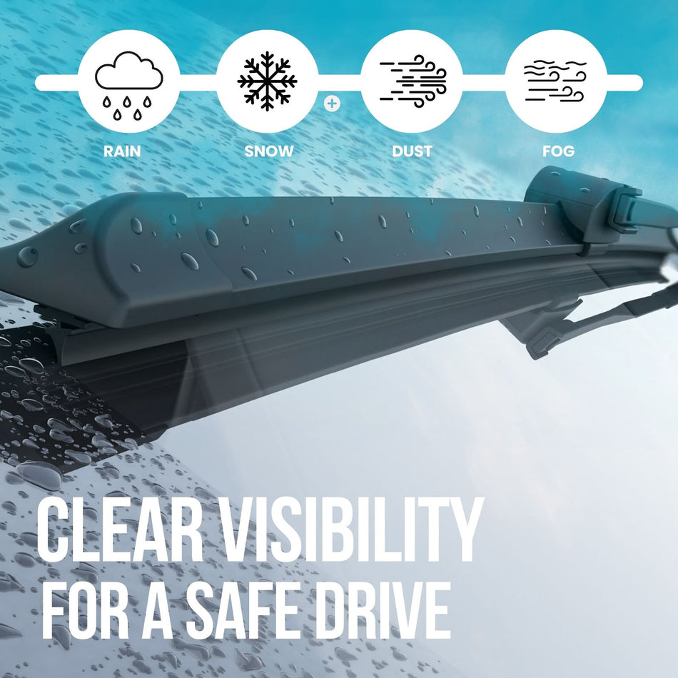 Silbak Hybrid Wiper Blades compatible with Toyota Corolla Sedan 2020-2026, Driver side 700mm (28in) Passenger side  350mm (14in)