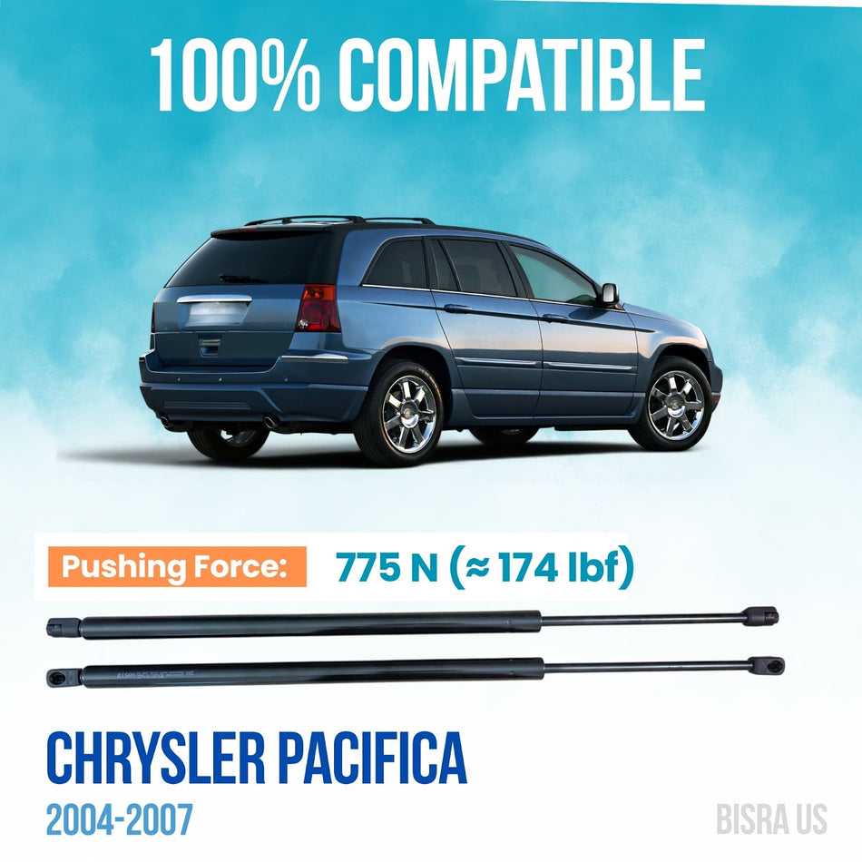 BISRA Trunk Gas Strut, Compatible with Chrysler Pacifica 2004-2007, 775N Lift Support (OEM: 05054246AB)