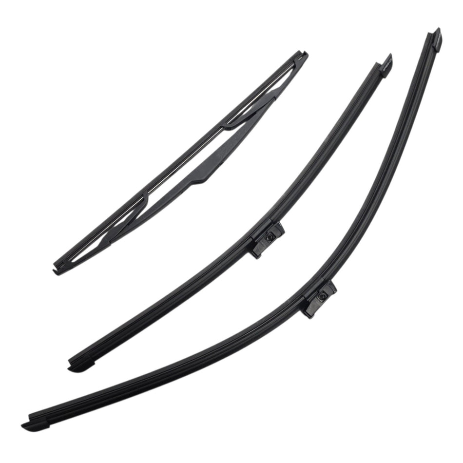 Silbak Front & Rear Wiper Blade Set, Compatible with Volvo XC60 2012-2017, Driver Side 26" (650mm), Passenger Side 20" (500mm), Rear 14" (350mm) (OEM: 31457760)