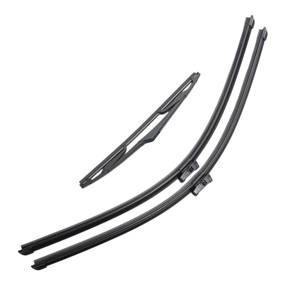Silbak Front & Rear Wiper Blade Set, Compatible with Ford Focus RS 2016-2018, Driver Side 28" (700mm), Passenger Side 28" (700mm), Rear 12" (300mm)